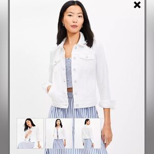 LOFT White Denim Jacket NWT